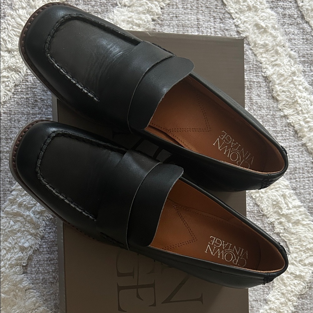 Black Leather Loafers